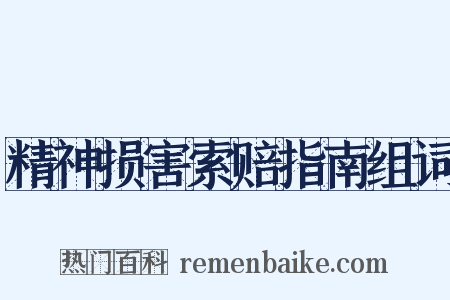 精神损害索赔指南组词是什么意思的图片